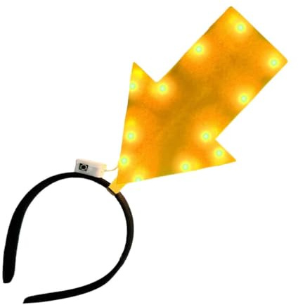 Haarreif Mit Pfeil | 15x40cm Pfeil Haarreifen - Lustige Kopfbedeckung Beleuchtetes Gelben Roten Pfeilen Foto Requisiten, Pfeile Haarband Kopf Bopper Hoop Halloween Kostüm Haarschmuck Für Party