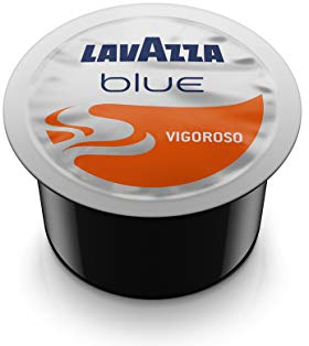 Lavazza Blue Espresso Vigoroso Lot de 100 capsules de café Arabica et Robusta compatibles avec machine à café bleue