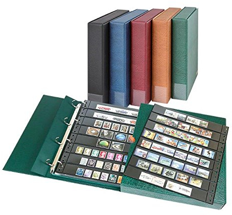 Lindner 1100B - W Briefmarken-Einsteckalbum ECO-weinrot