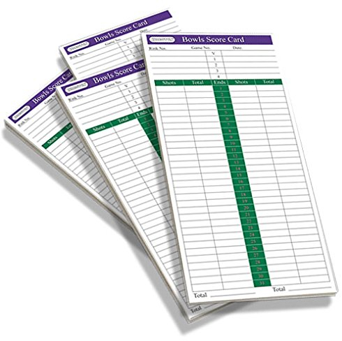 Bowls/Bowling score pads/scoring cards (4 packs)
