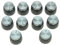 KAISH 10pcs Guitar AMP Amplifier Push on fit Knobs Black with Silver Aluminum Cap Top for Marshall Amplifiers with 6mm diameter Pots