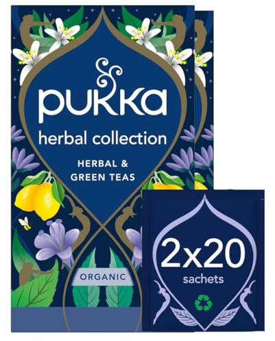 Pukka Herbal Organic Herbal Collection Tea Bags 20 sachets (Pack of 2)