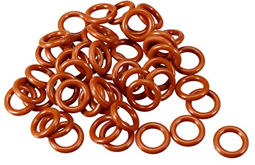 sourcing map 50 Stück Silikon O-Ring 11mmx7mmx2mm VMQ Dichtring Dichtungsring Dichtung rot