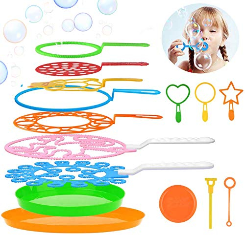 Joyibay Seifenblasen Set für Kinder, 15 Stücke Seifenblasen Blase Zauberstab Einstellen Seifenblasen für Indoor und Outdoor Bubble Maker Spiele, Perfekt für Kindergeburtstag, Partys, Hochzeit