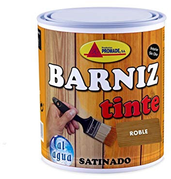 Promade - Barniz Tinte Satinado al Agua – Barniza, Decora y Protege Maderas de Interior -750 ml (Roble)
