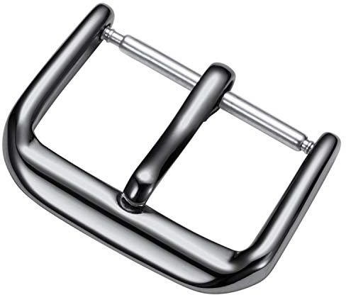 BINLUN Edelstahl Dornschließe poliert Ersatzverschluss für Uhrenarmband 8 mm / 10 mm / 12 mm / 14 mm / 16 mm / 18 mm / 20 mm / 22 mm / 24 mm Schwarz, Silber, Gold, Rotgold