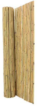 Bambusmatte Bali extrem stabil 250 x 300cm mit Draht durchbohrt - Extra hohe Sichtschutzmatte aus Bambusrohren 2,5m x 3m