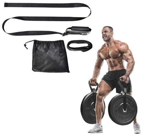 Yes4All Unisex-Erwachsene W1JP Gewichtheber-Gurte, für Bauernarbeiten, Kreuzheben, Übungsgurte, Trainingsriemen, Unterstützung bis zu 180 kg, Schwarz, 1 Paar, A Farmer Walk Griffe, Standard