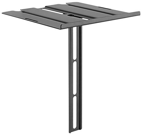 MOUNT-IT! Schwebendes Regal für Kabelbox [3 kg Kapazität] [Dual Installation – Wand oder TV] Einzelregale Halterung für TV-Komponenten, DVD-Player, Streaming-Geräte, Lautsprecher und Laptops (schwarz)