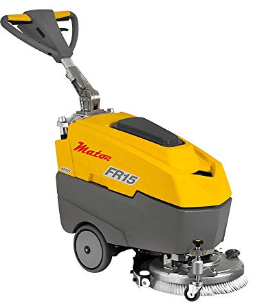 MATOR - Fregadora de suelos Tracción Manual, 620W, 385mm, Depósito 15L. Compacta y ligera, ideal para pequeños espacios - Fr 15 E 38