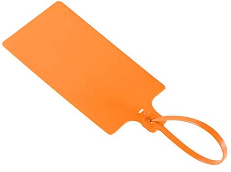 sourcing map Plastic Zip Ties Seals Anti-Tamper 255mm Length Large Size for Container Luggage, Orange, Pack of 20