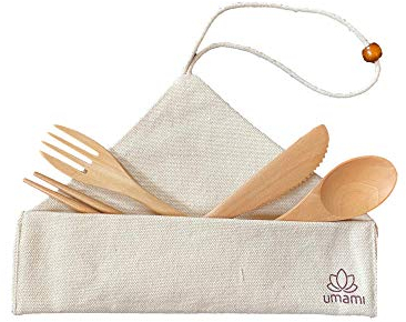 Umami Juego de Cubiertos, Madera, Beige/bambú, Talla única