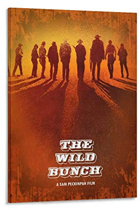 The Wild Bunch Classic Movie Poster Vintage Film 9 Leinwand Wandkunst Dekor Gemälde für Wohnzimmer Heimdekoration 50 x 75 cm Rahmen style1