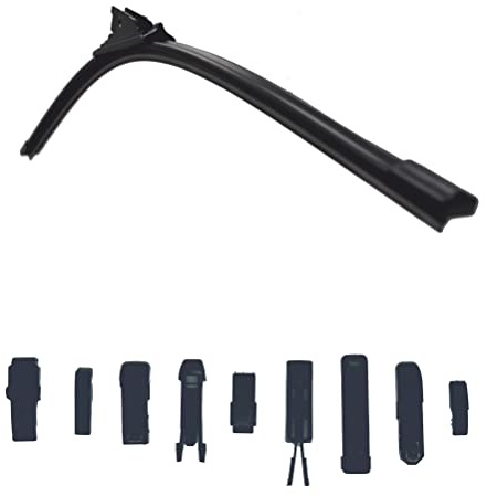 Filmer Flachbalkenwischer mit integriertem aerodynamischem Spoiler sportlichere Optik inkl. 10 Adapter (34 cm)