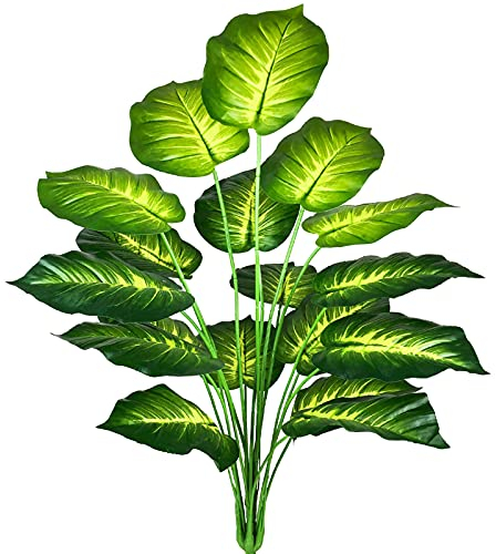 AIVORIUY Piante Finte da Interno Esterno Pianta Artificiale Monstera Deliciosa Foglia di Tartaruga Verde Palma Albero Giungla Tropicale Foglia Plastica Decorazioni per Soggiorno Casa Ufficio Giardino