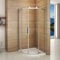 Acezanble Duschkabine 90x90cm Runddusche Duschabtrennung Viertelkreis Dusche H195cm
