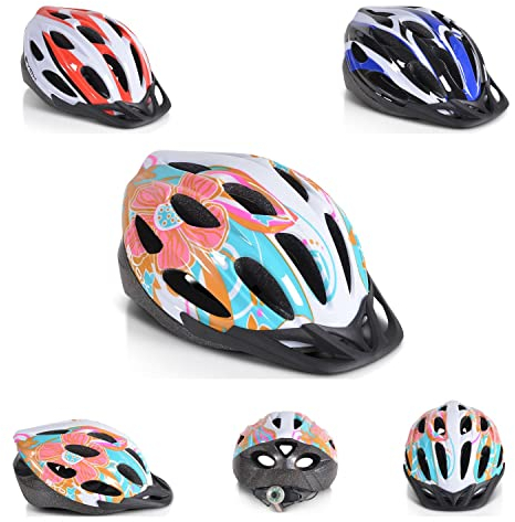 Byox Kinder Schutzhelm Y02 Größe L 58-62 cm, 17 Löcher, einstellbar, LED-Licht pink
