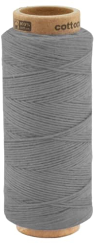 100 Meter Baumwollkordel 1,0 mm, Kordel Schnur Baumwolle Bindfaden Bäckergarn Geschenkband (0063 - Grau)