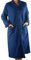 Notti Magiche Vestaglia Donna Pile Calda con Bottoni Invernale Morbido Pail con colletto e tasche (M, BLU)