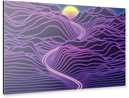 artboxONE Alu-Print 60x40 cm Vaporwave Sunrise von Künstler amini54