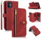 UEEBAI Étui pour iPhone 11 6.1 inch, Portefeuille Cuir PU Rétro Rabat Antichoc Housse avec Dragonne Fentes Cartes Fonction Support Fermeture Magnétique - Vintage Rouge