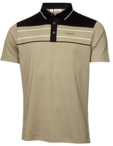 Calvin Klein Mens Blackwater Golf Polo Shirt - Camouflage Green - S
