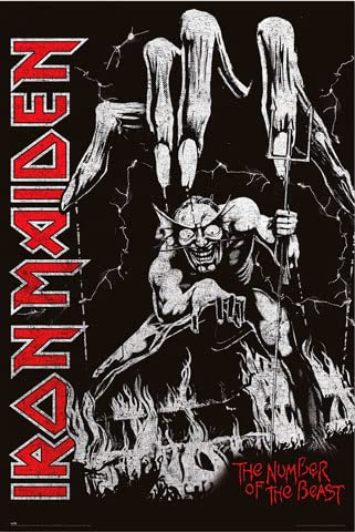 Iron Maiden - Number of The Beast - Musik Hard Heavy Band Poster Druck - Grösse 61x91,5 cm