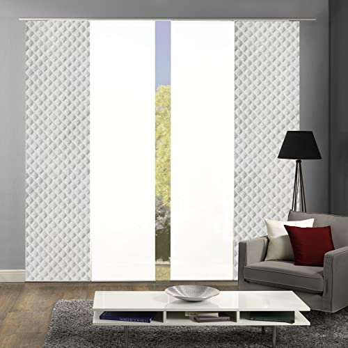 wohnfuehlidee 4er-Set Flächenvorhänge Marina Blickdicht, Höhe 245 cm, grau