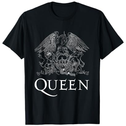 Queen Offizielles klassisches Wappen-Logo, Weiß T-Shirt