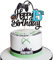 SYKYCTCY 1 Pack Video Game Happy 15th Birthday Cake Topper Glitter Video Game Cake Pick Game On Controllers Fifteenth Cheers to 15 Years Cake Decoration for Happy 15th Birthday Party Supplies Black