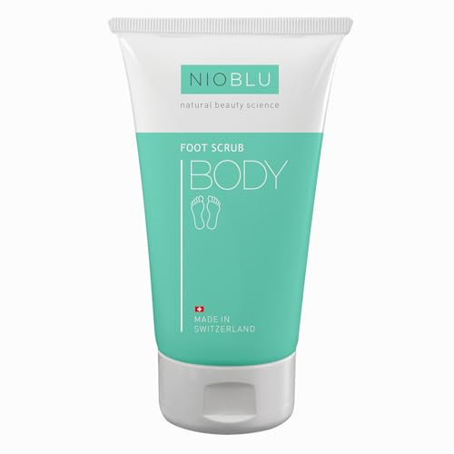 Nioblu – Fußpeeling – Gegen Hornhaut, Risse und Schuppen – Glättet die Haut – Mechanische Reinigung – Reduziert Trockenheit – Natürliche Inhaltsstoffe – 150 ml