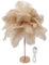 Lampes de Table sans Fil, Lampe de Bureau à Commande Tactile Légère, Lampe de Chevet LED Lanterne Rechargeable, Veilleuse en Plumes D'autruche, Lampe de Chambre (Bronzage léger)
