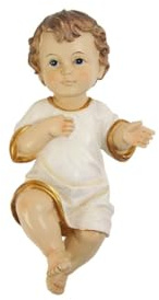 FADEDA Jesuskind mit Hemd/Höhe:3 cm/handbemalt/detailgetreue Krippen Figuren - Weihnachten Tisch Dekoration Krippe Zubehör