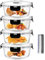 Hcrvvi Food Containers with Lids - Food Containers 4Pcs, with Upgraded Snap Locking Lids, Airtight Glass Containers with Lids, Food Storage Containers Set 1.3L, BPA Free, Meal Prep Containers Reusable