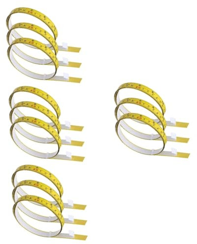OSALADI 12pcs Self-adhesive Measuring Tapes Double-sided Imperial and Metric Scales Flexible Tape Measure for Workbench