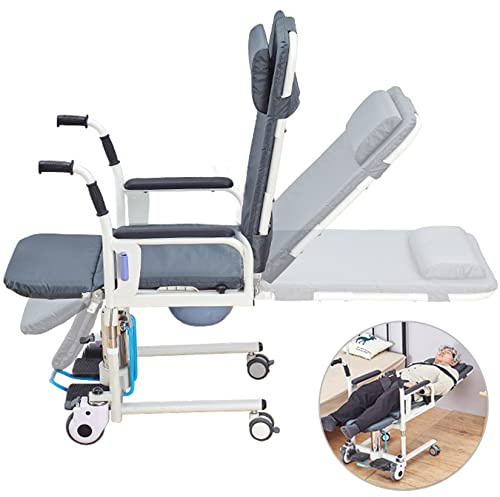 Élévateur hydraulique pour patient – Transférer les patients paralysés en fauteuil roulant, hauteur du siège réglable, chaise percée pour douche et lit handicapés