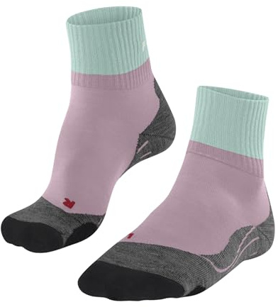 FALKE Damen Wandersocken TK2 Explore Short W Sso Wolle Funktionsmaterial antiblasen dick 1 Paar, Rosa Thulit 8663, 41-42