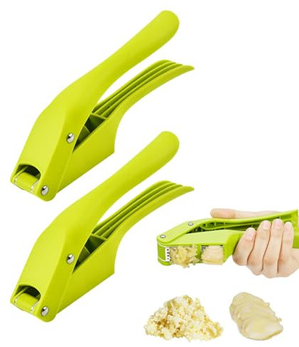 Garlic Press Stainless Steel Garlic Press Rocker 2024 Latest Garlic Presser, Kitchen Aid Garlic Cutter, Garlic Rocker Easy to Use and Clean, Kitchen Gadgets (W x 2)