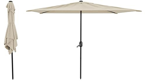 Bricozone Ombrellone Da Giardino 3 x 2 M Rettangolare Parasole Per Balcone Con Air Vent Apertura A Manovella Anti UV Idrorepellente Per Terrazzo Mare Spiaggia Piscina