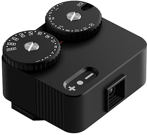 TTARTISAN Light Meter II Two Dial to Adjust ISO Compatible with Cold Shoe Mount for Speed ISO Photography (Black)