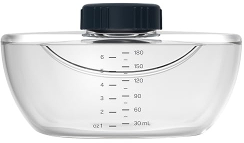 BÉABA, Flacon de Recueil et Conservation pour Tire-lait Mains libres BEABA, 180mL, Adapté Congélateur, Graduation Précises, 180mL