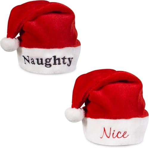 Zhongzhi Cappello di Natale in peluche personalizzato per adulti con nome in pelliccia sintetica ricamato personalizzato cappello di Babbo Natale per donne uomini (bambini)