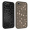 Yoedge 2 Pack Fashion Leopard Print for iPhone X/XS Case 5.8, Cheetah Aesthetics Pattern Silicone Slim Soft Phone Case for Women, Shockproof Cover Protective Funda Girls, Black & Beige for iPhone X