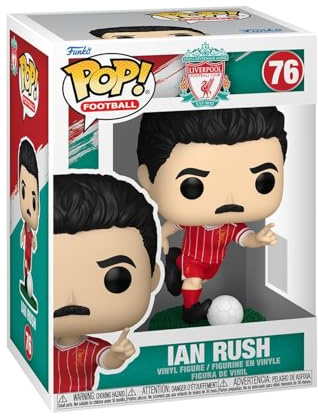 Funko POP! Football: Liverpool FC - Ian Rush | Offizielles Sport Merch - Vinyl Sammelfigur als Regal Deko - Geschenkidee zum Geburtstag für Fans und Sammler