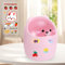 Mini Papelera Escritorio, Pequeño Design Cubos Basura con Lindas Pegatinas, Mini Cubo de Basura, Papelera Sobremesa, Mini Bote de Basura de Escritorio, Cubo Basura para Cocina Baño Oficina (Rosa)