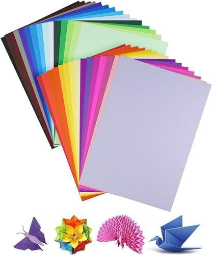 60 Blatt - 180g A4 Tonpapier Bunt, Farbigen A4 Kopierpapier Papier,Bastelpapier Buntes Papier Druckerpapier - 30 Farben