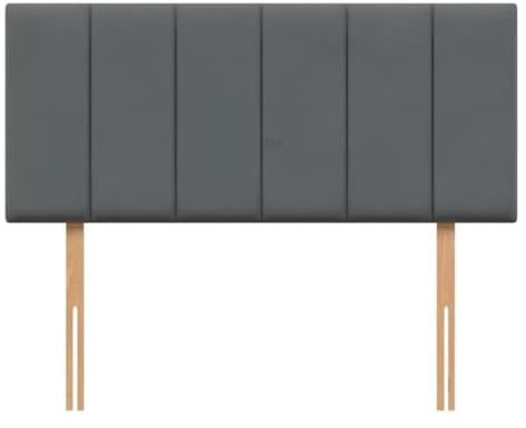 Kiswa collection Lined Bed Headboard | Plush Velvet Upholstered Headboard 20’’ Height | Extra Padded Lined with Wooden Struts for Divan Beds, Bedroom Furniture (Charcoal, 3ft Single)
