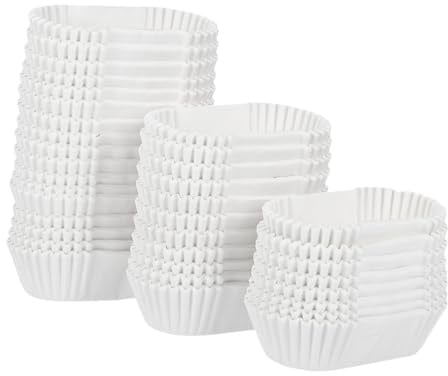 MUCKLILY 2000pcs White Paper Loaf Liners Disposable Bread Pan Liners for Baking Cakes Desserts Party Use Shower Wedding Birthday Bakery Supplies