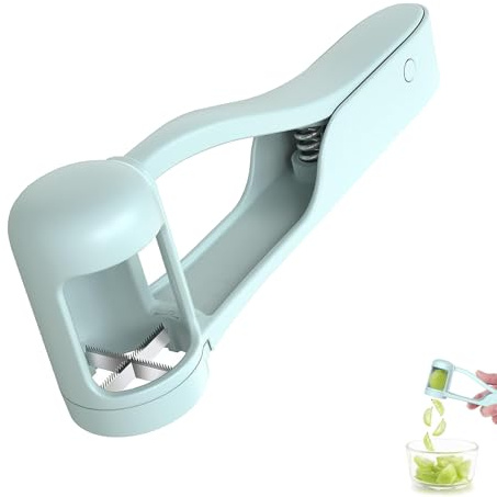 Grape Cutter, Fruit Slicer, Fruit Cutter, for Vegetable Fruit Salad, Stainless Steel Quarter Grape Slicer Kitchen Gadget(Light Blue)