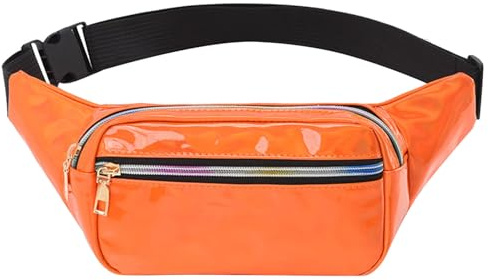 Bauchtasche Mode Wasserdicht Gürteltasche Fächer mit Reißverschluss Reflektierender Verstellbarer Gurt Hüfttasche für Damen und Herren Party Festival Sport Outdoor Travel